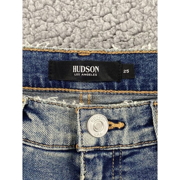 Hudson Womens‎ Blue Remi High Rise Medium Wash Cropped Straight Jeans Size 25 - Picture 4 of 8